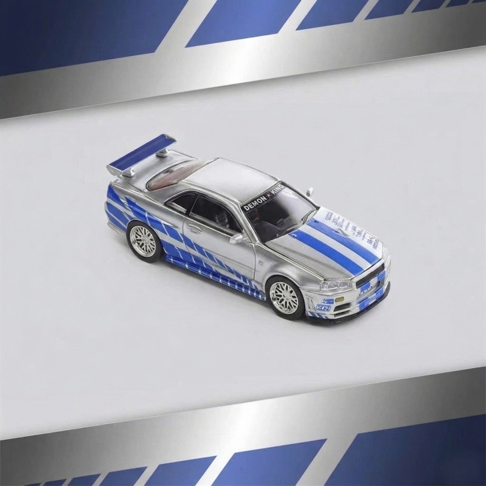 Demon King Auto Scale 1 : 64 Diecast Scale Model - Skyline R34 ( Chase Model )