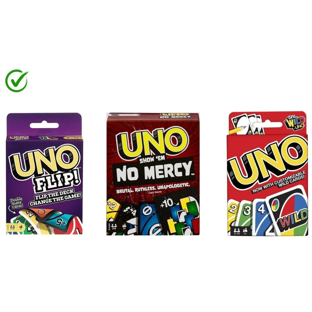 Mattel Imported Uno Greatest Hits 3- Game Gift Pack