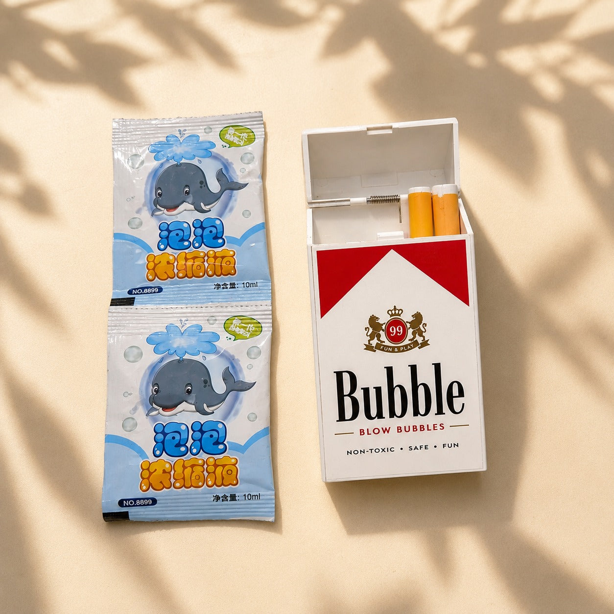 Bubble Case Prank Kit (Includes Case + 2 Fake Sticks + 2 Random Bubble Solution Packs)