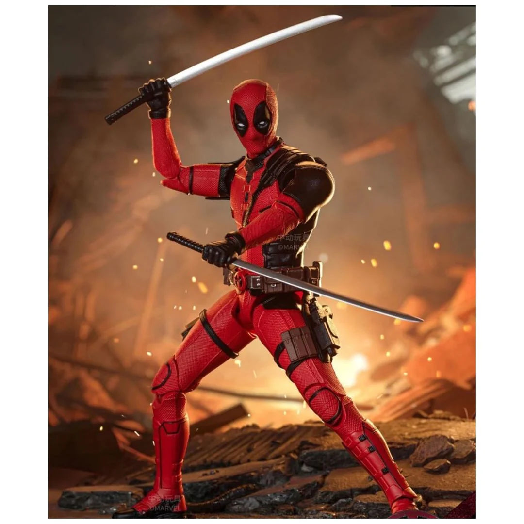 Marvel Studios Deadpool & Wolverine : 1:10 Scale Deadpool Action Figure by ZD Toys (Size-7 Inch)