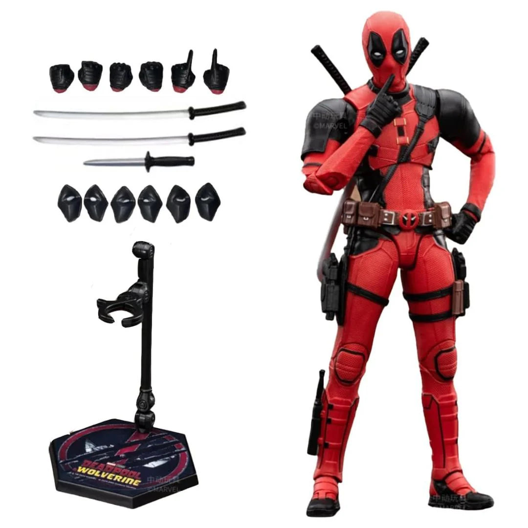 Marvel Studios Deadpool & Wolverine : 1:10 Scale Deadpool Action Figure by ZD Toys (Size-7 Inch)
