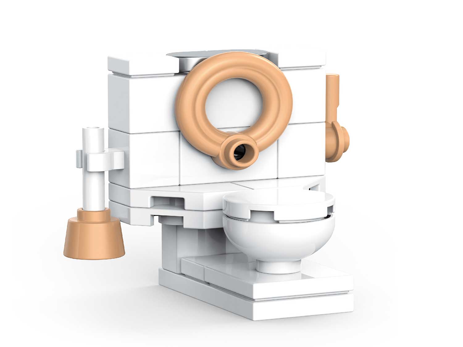 Decool 3D DIY Household Mini-Furiture Blocks for Decor - Household Closestool