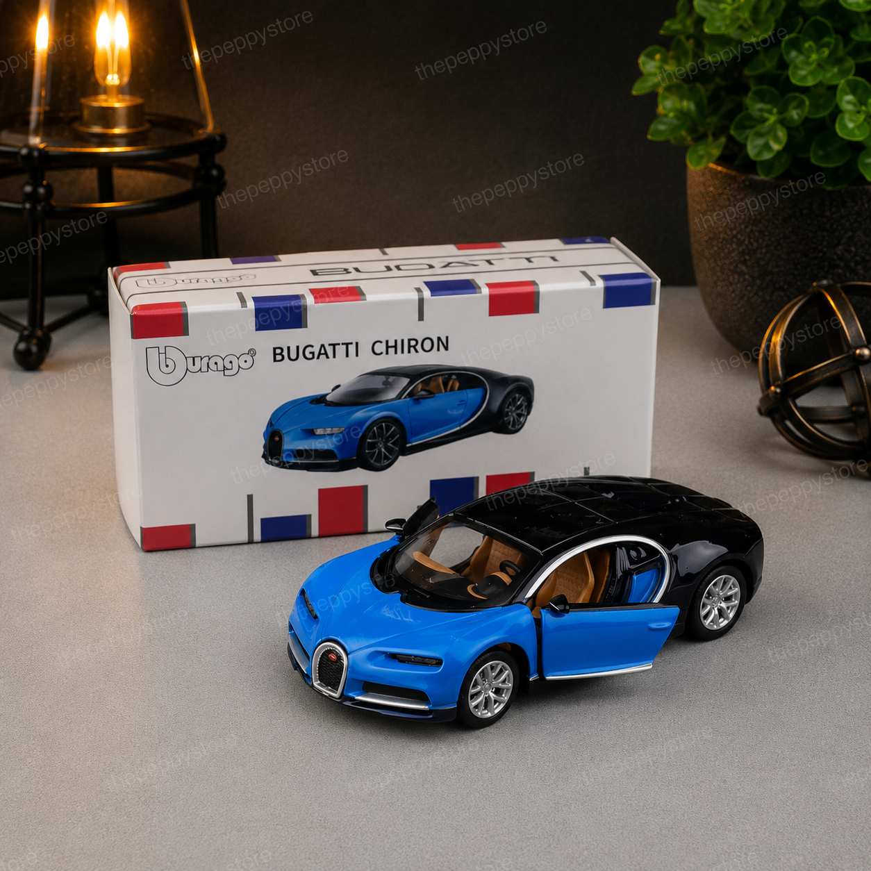 Official Bburago Bugatti Chiron - 1 : 64 Diecast Scale Model