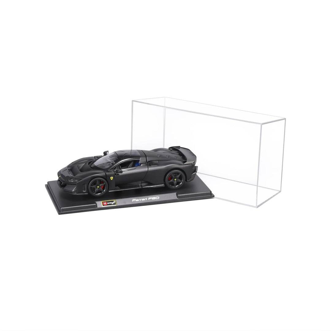 Bburago Ferrari F80 Matte Black 1:24 Diecast Model Car with Acrylic Display Case