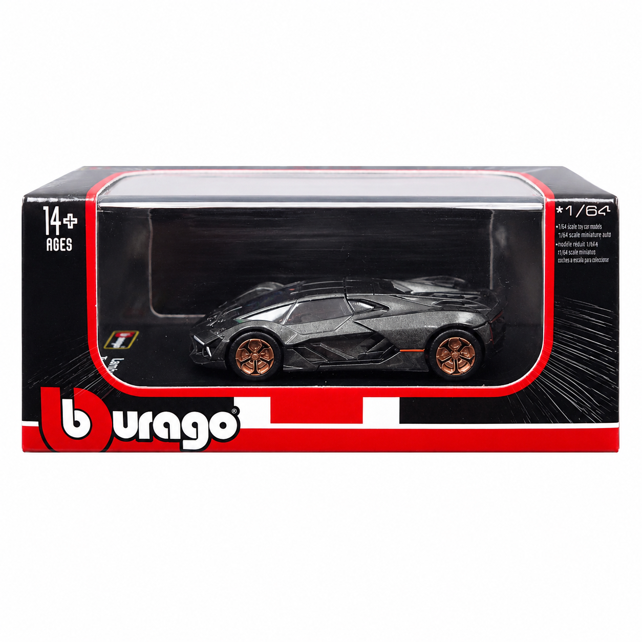 Bburago - 1 : 64 Diecast Scale Model - Official Licensed Product - Lamborghini Terzo Millennio Black Grey