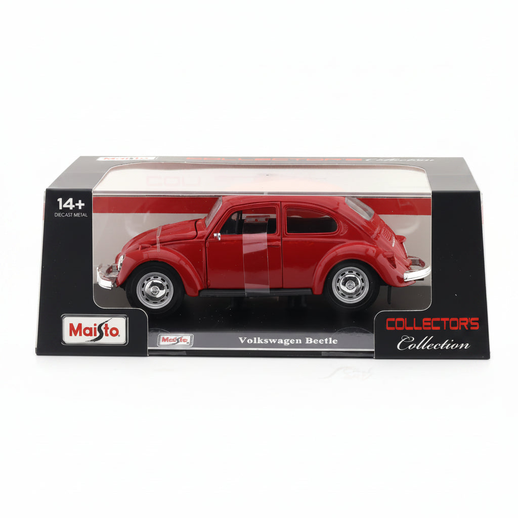 Maisto Volkswagen Beetle Red 1:24 Scale Die-Cast Model Car with Acrylic Display Box