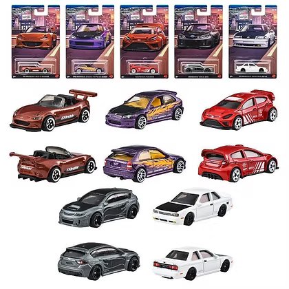 Hot Wheels 2026 Imported Silver Series Compact Kings 1:64 Scale - Set Of 5