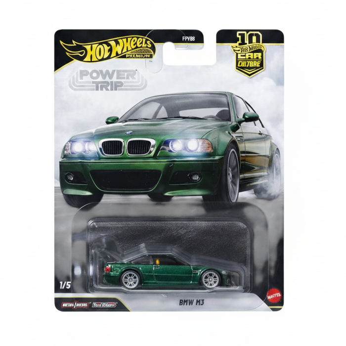 Hot Wheels Imported Car Culture Power Trip BMW M3 Imported Premium 1:64 Scale Die-Cast Collectible Car