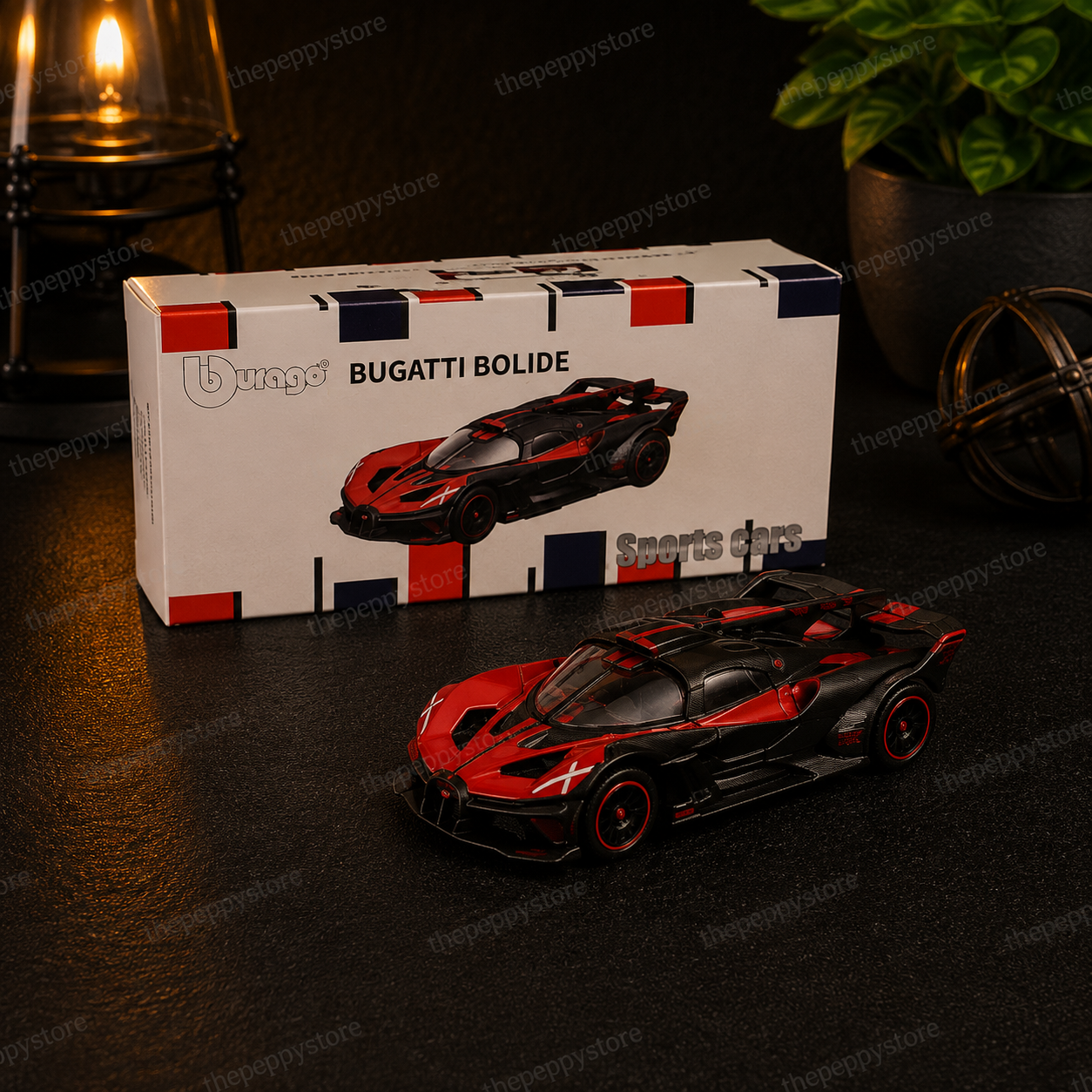 Official Bburago Bugatti Bolide Red - 1 : 64 Diecast Scale Model