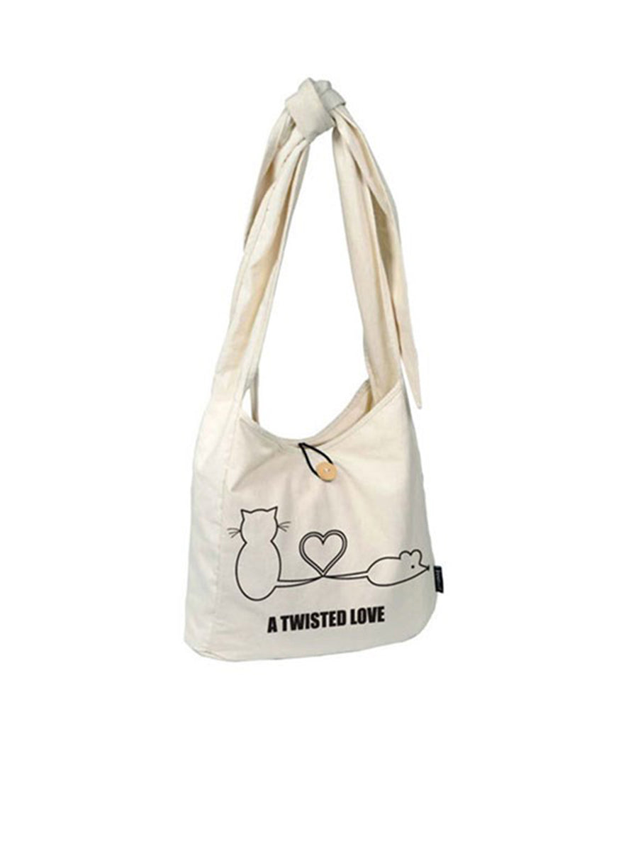 Unisex Cotton Canvas Shoulder Sling Jhola Bag