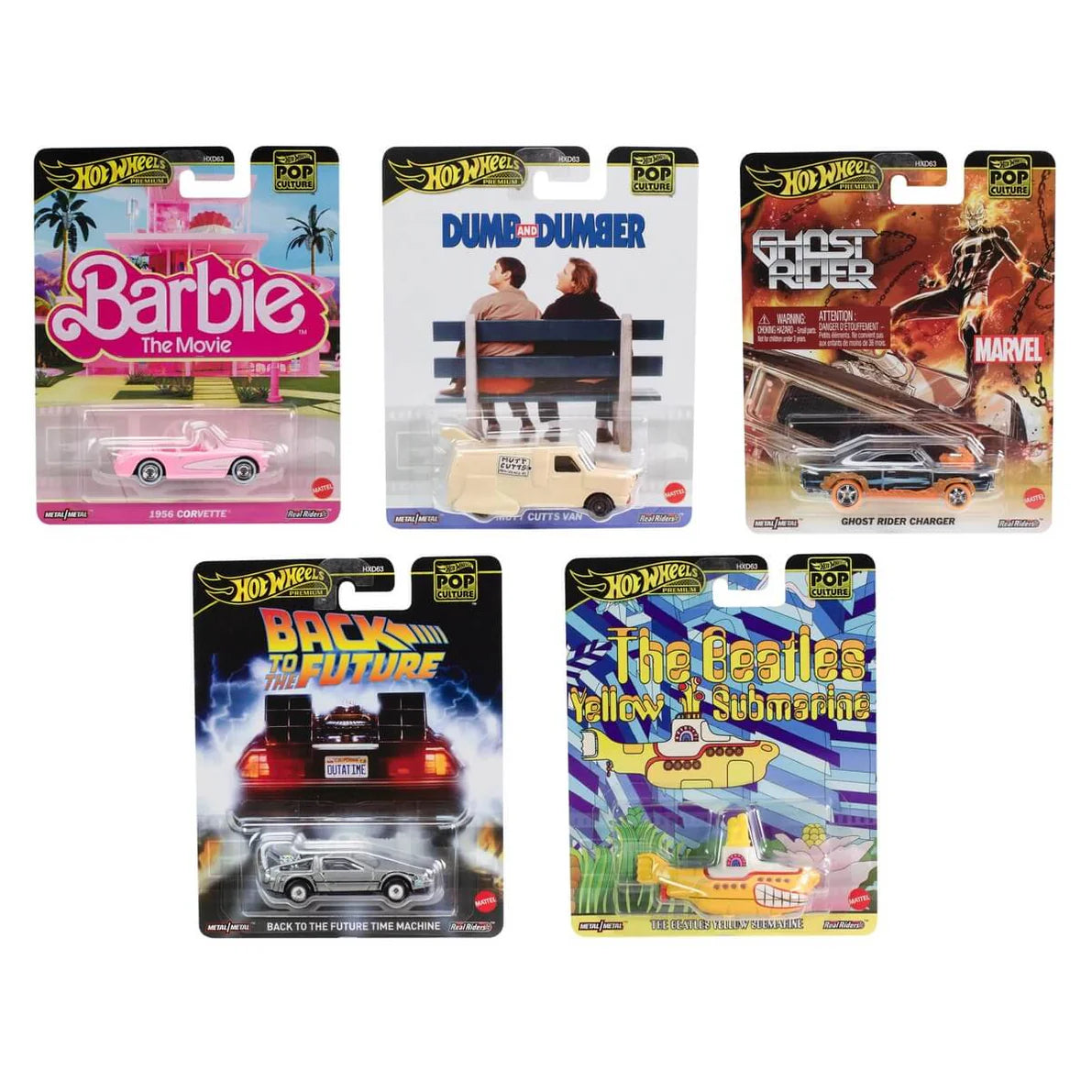 Hot Wheels 2025 Imported Premium Pop Culture Vehicles Exclusive Collection - Set of 5