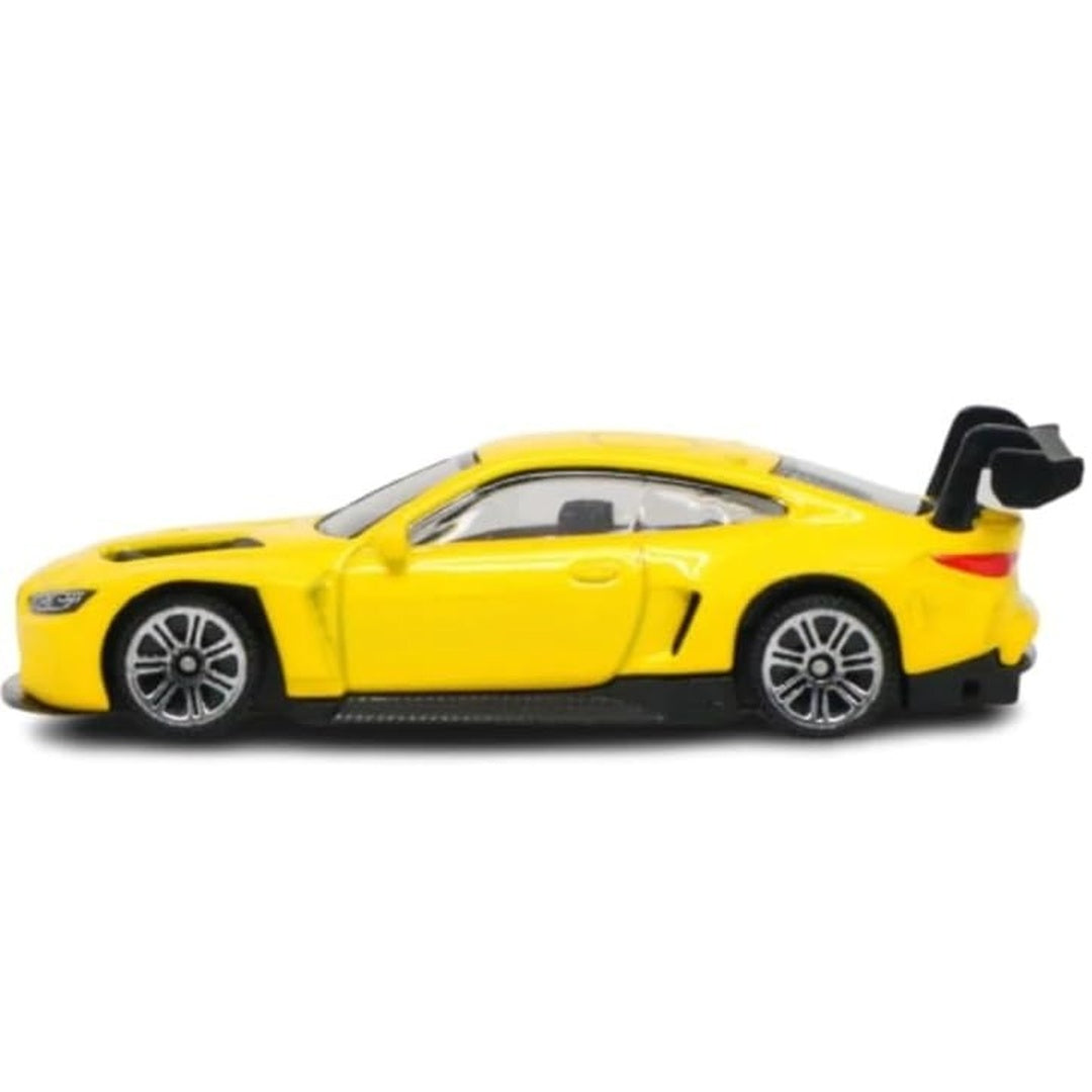 CCA BMW M4 GT3 1:64 Scale Yellow diecast model car - side profile