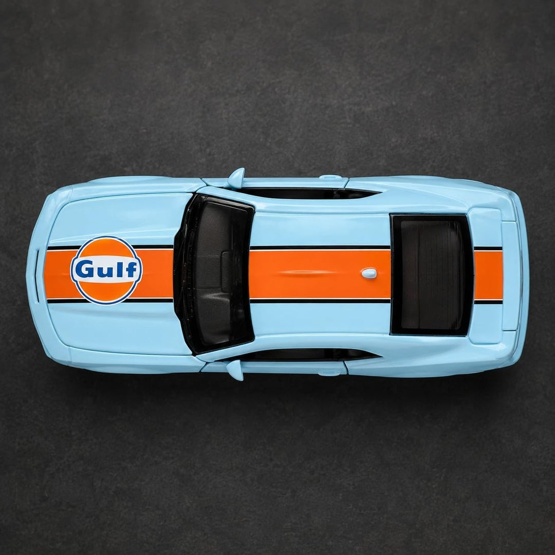 Scale 1:64 CCA Chevrolet Camaro SS Diecast Metal Model Car - Gulf Livery Top View