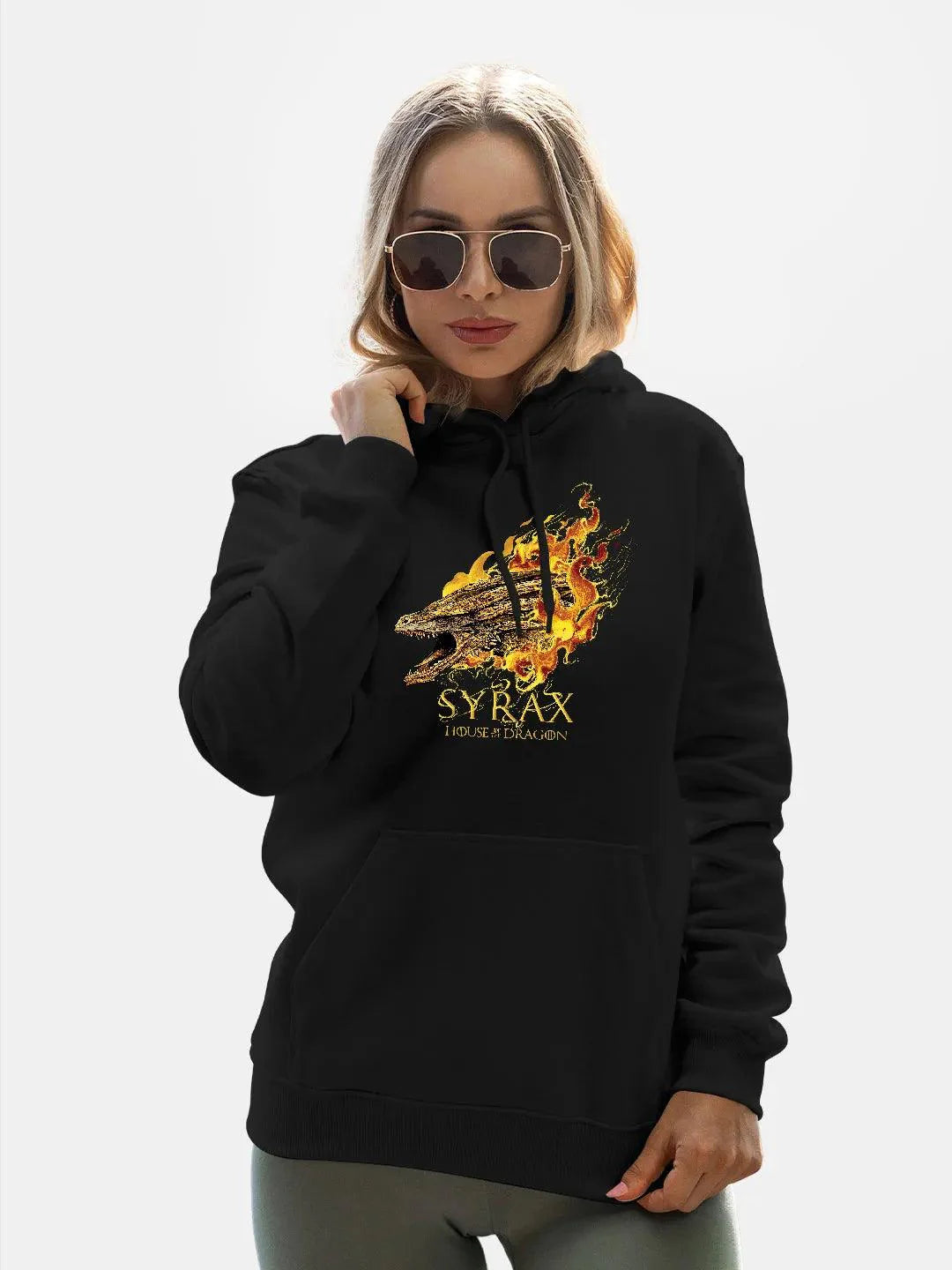 Black hoodie fashion in