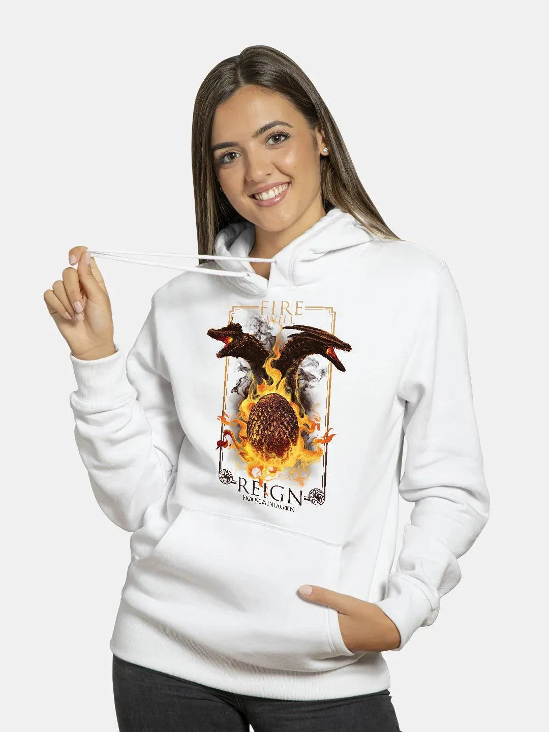 Reign - Women Hoodie White Colour - ThePeppyStore