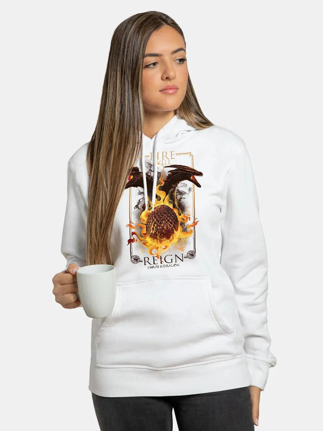 Reign - Women Hoodie White Colour - ThePeppyStore