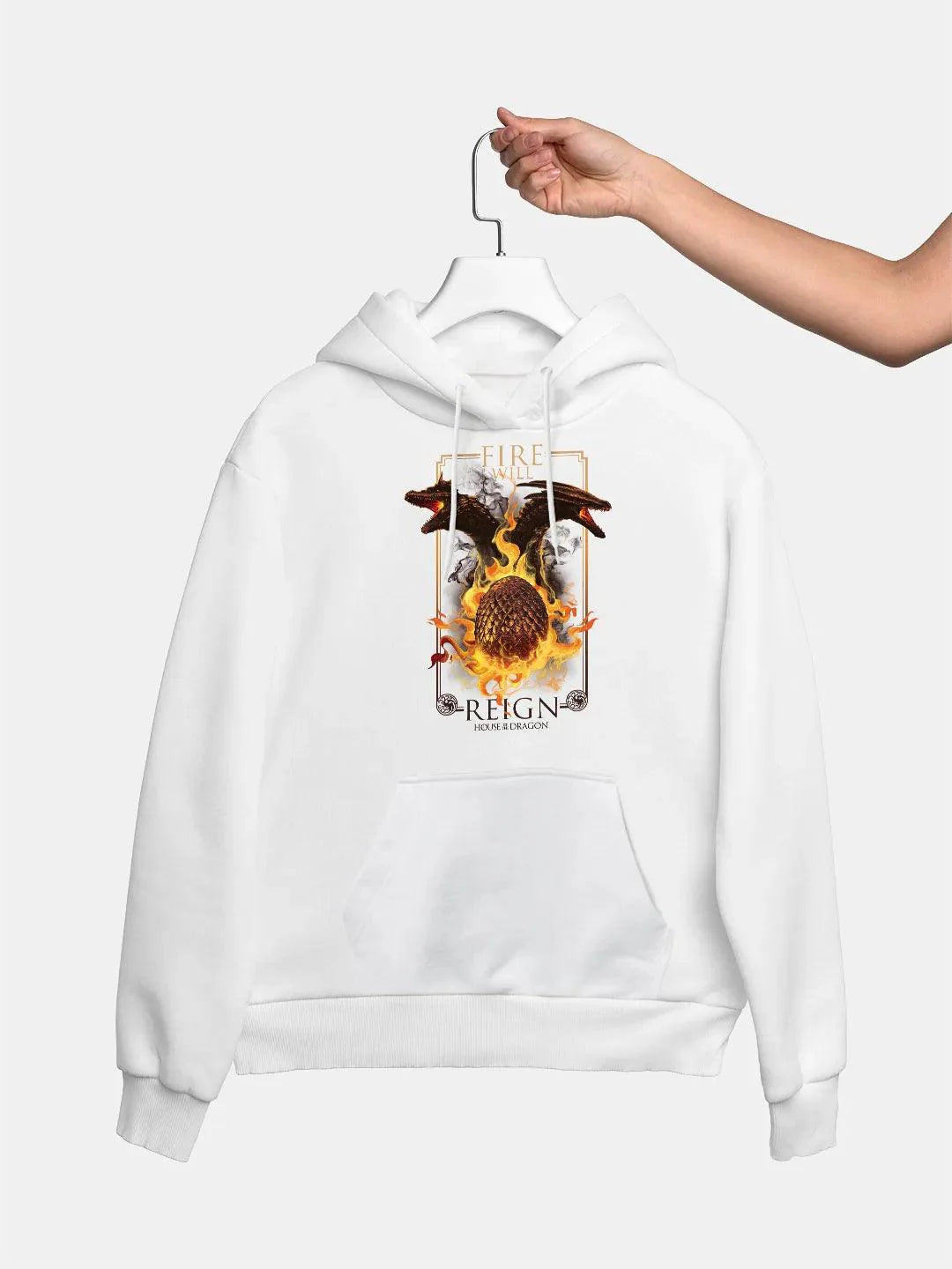 Reign - Women Hoodie White Colour - ThePeppyStore