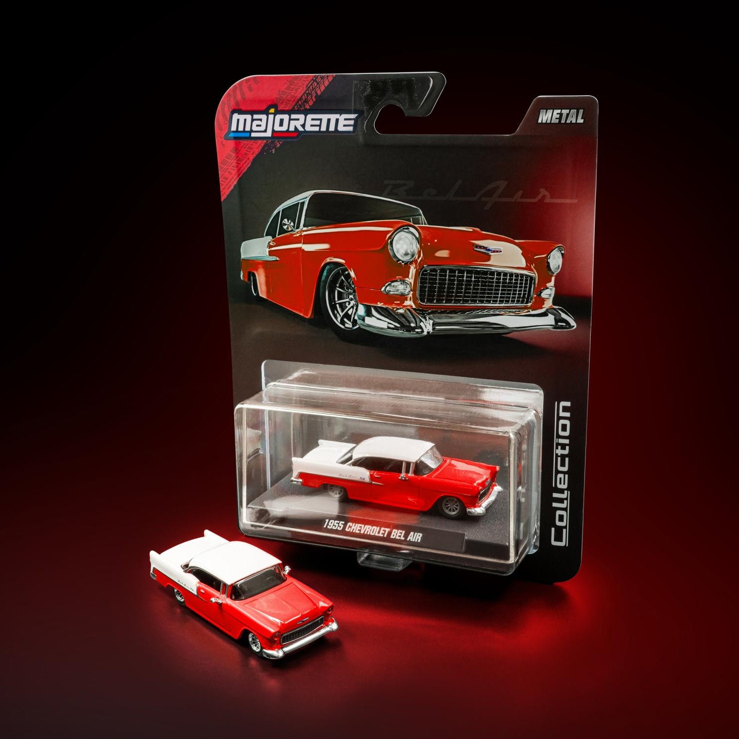 Majorette Wave 3 Premium Car Model - 1955 CHEVROLET Bel Air