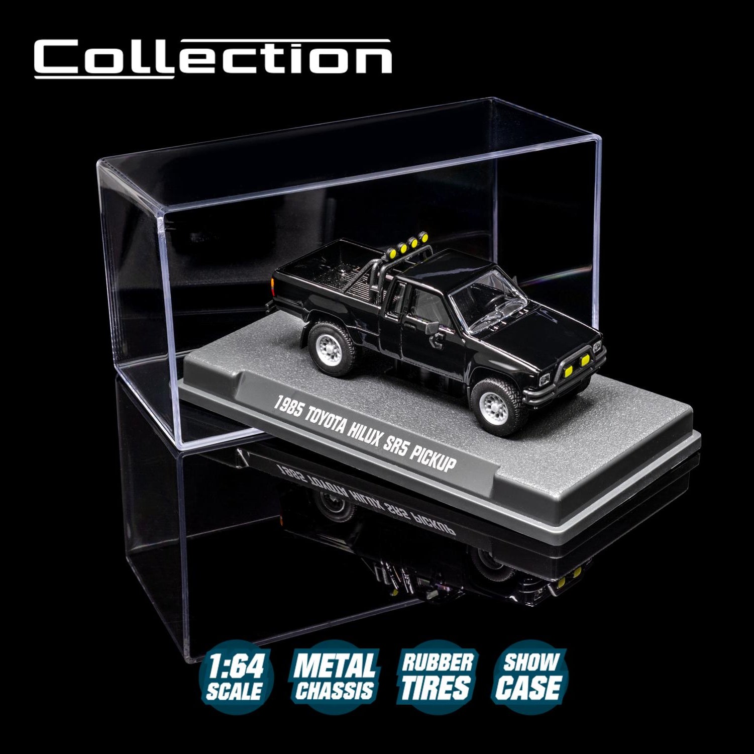 Majorette Wave 3 Premium Car Model - 1985 TOYOTA Hilux SR5 Pick UP