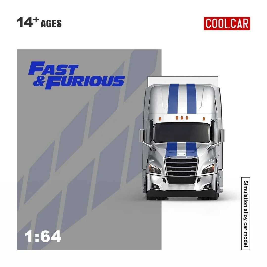 Cool Car Fast & Furious Freightliner Truck with Trailer 1:64 Scale Simulated Alloy Diecast Model