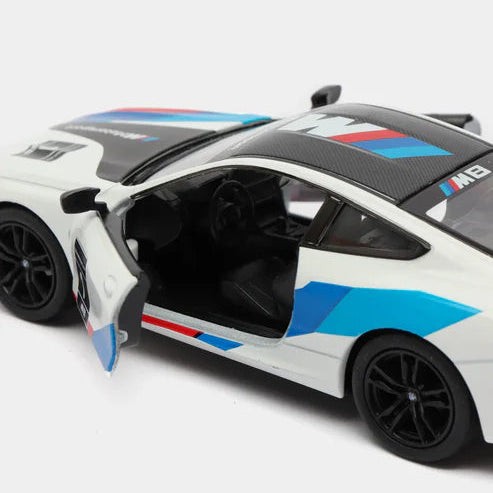 Kinsmart Metal Scale 1 : 38 Diecast Scale Model with Openable Doors and Pull Back Action - BMW M8 Competion Coupe Livery Edition