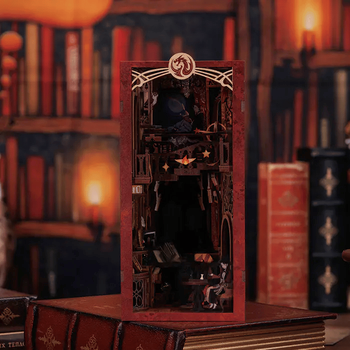 CUTEBEE DIY Book Nook Kit - Flame Common Room