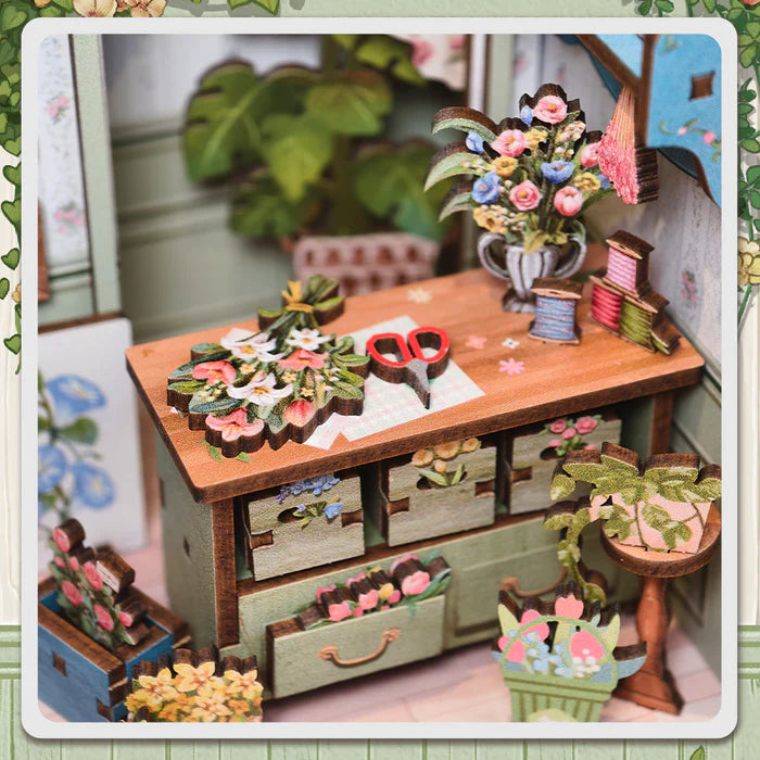 CUTEBEE DIY Book Nook Kit - Champs-Élysées Florist