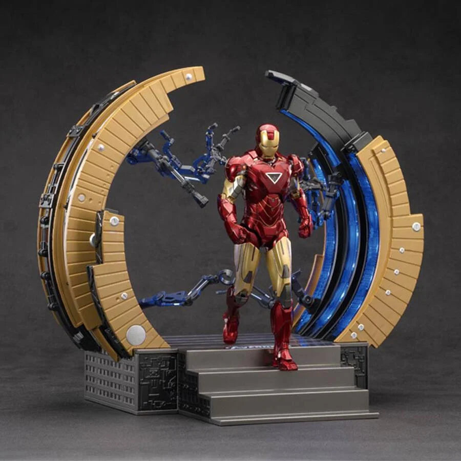 Marvel Studios The Avengers : The infinity Saga iron Man Mark 6 MK06 1:10 Scale Collection Suit-up Gantry Figure by ZD Toys