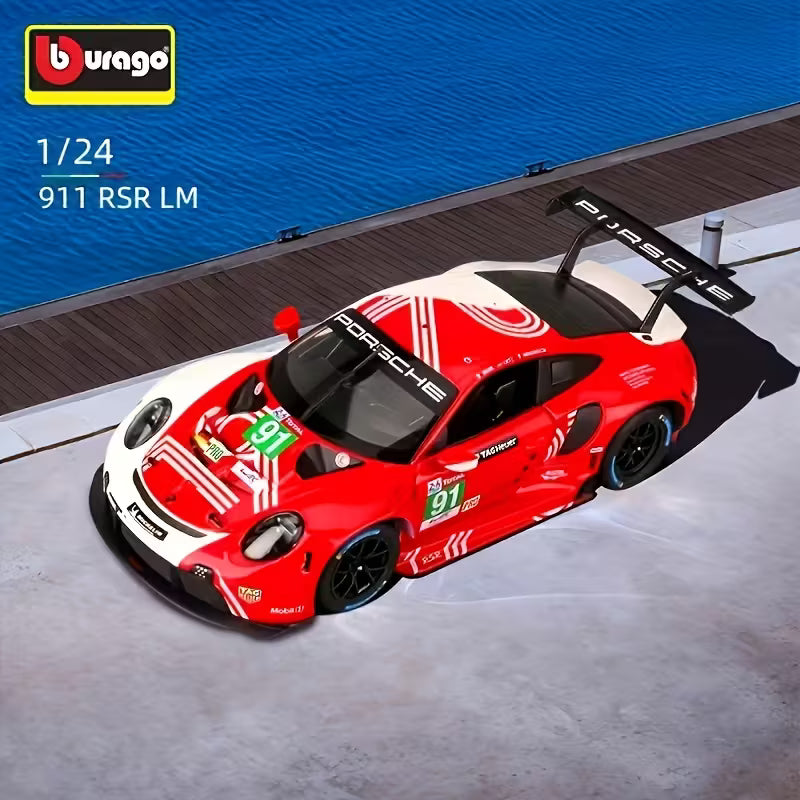 Bburago - 1 : 24 Diecast Scale Model - Official Licensed Product - Race Edition - Porsche 911 RSR