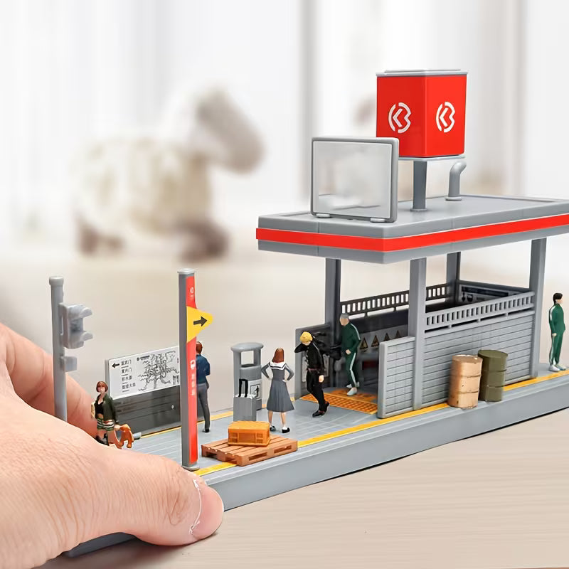 3D Printed Subway Station Diorama Garage for Car - Scale 1:64 - No Figures Included (No Cod Allowed On This Product) - Prepaid Orders Only