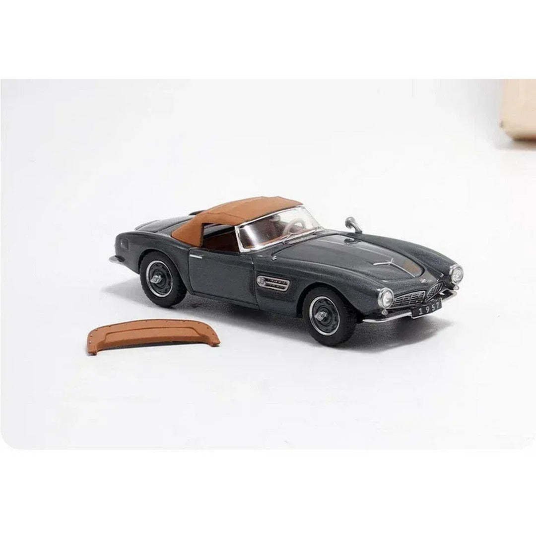 GFCC BMW 507 1957 Convertible Grey front three-quarter view with removable hardtop panel