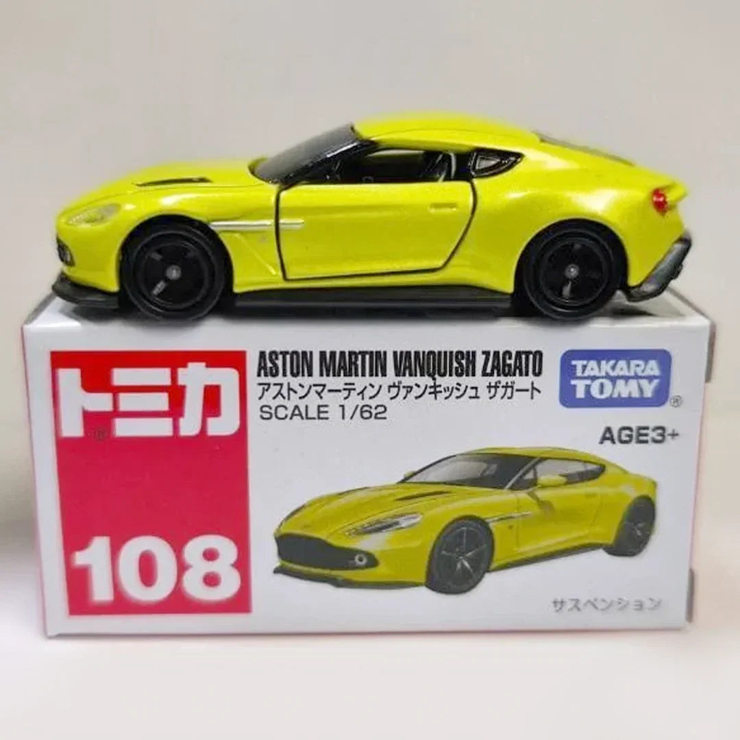 Takara Tomy Tomica Scale 1 : 62 - 108 Aston Martin Vanquish Zagato Model Car
