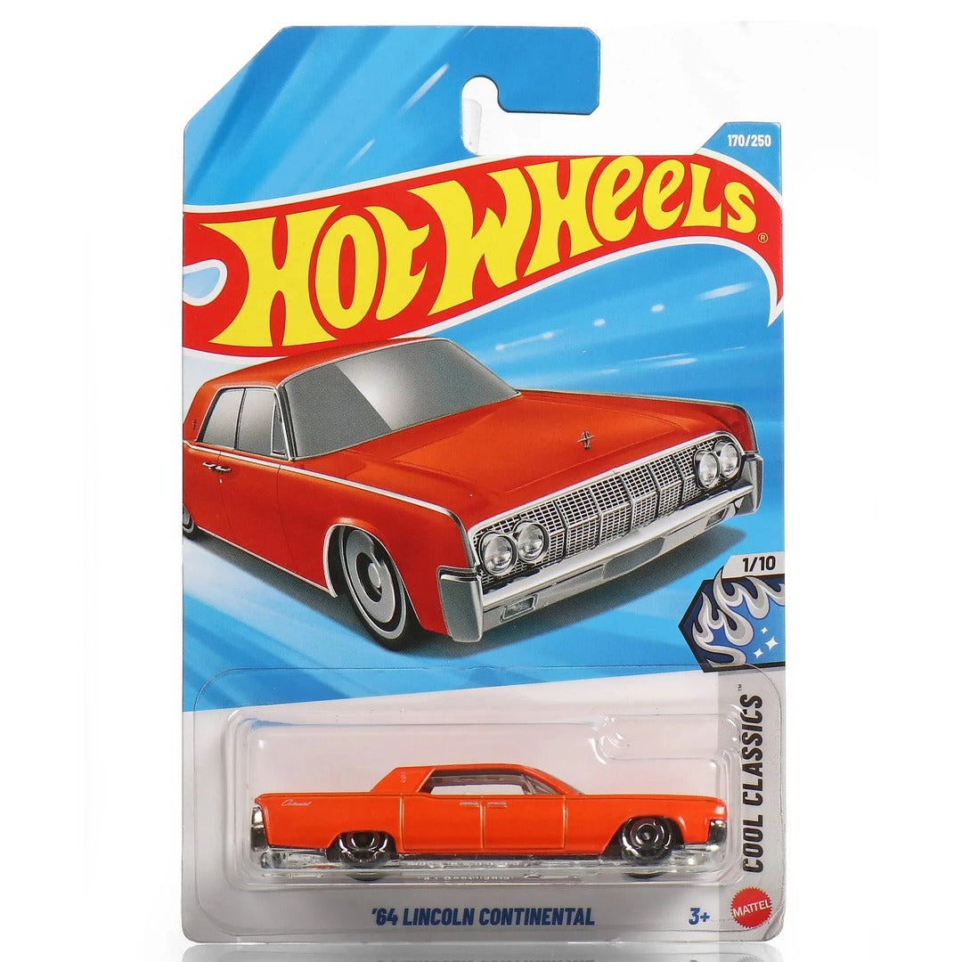 Hot Wheels '64 Lincoln Continental Cool Classics 1:64 diecast model blister card packaging