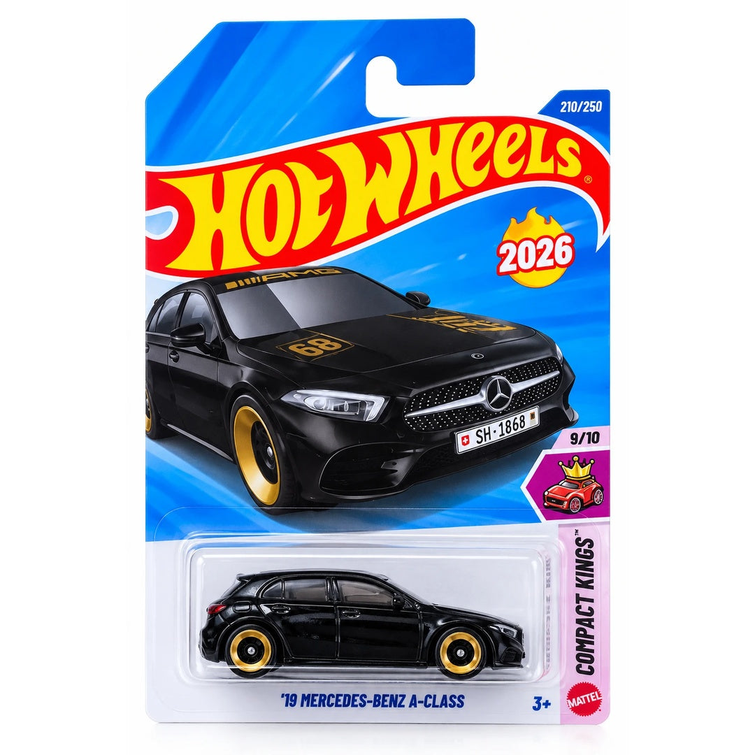 Hot Wheels Imported '19 Mercedes-Benz A-Class Black 2026 1:64 Diecast Model Car