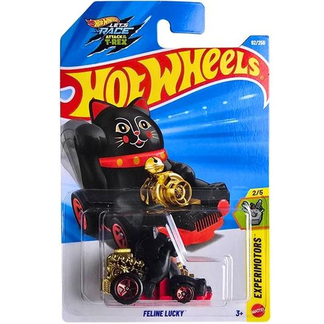 Hot Wheels Imported Feline Lucky Experimotors 1:64 Scale Diecast Model Car