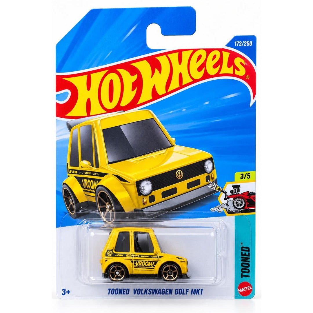 Hot Wheels Imported Tooned Volkswagen Golf MK1 1:64 Scale Diecast Model Car