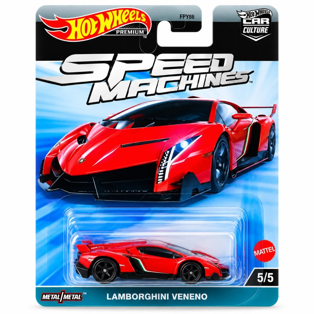 Hot Wheels Lamborghini Veneno Speed Machines Car Culture 1:64 Diecast Model Car