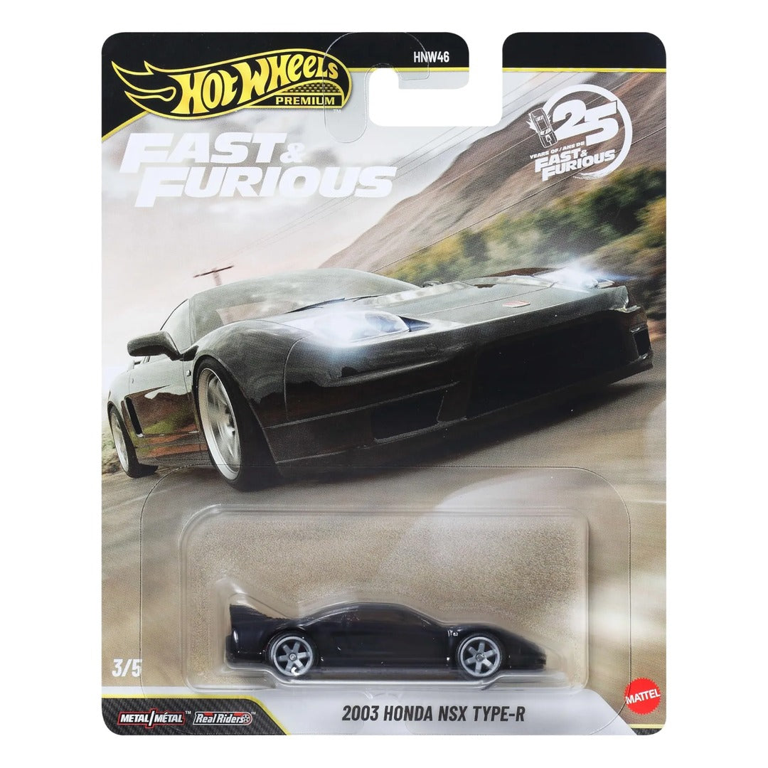 Hot Wheels Premium Fast & Furious 2003 Honda NSX Type-R 1:64 diecast model blister card packaging