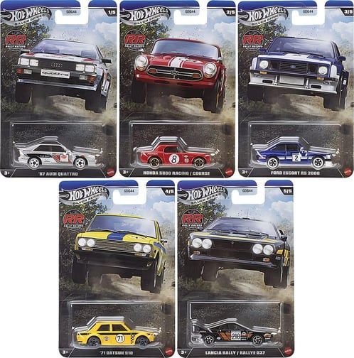 Hot Wheels 2026 Imported Silver Series Rally Racers 1:64 Scale - Set Of 5