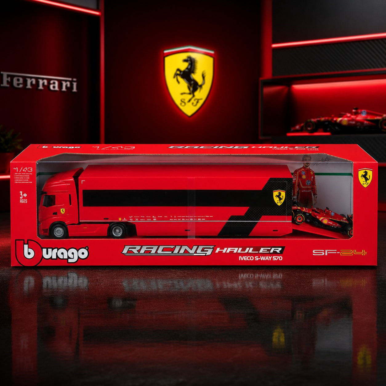 Official Bburago Ferrari SF90 Stradale Red/Black 1:64 Diecast