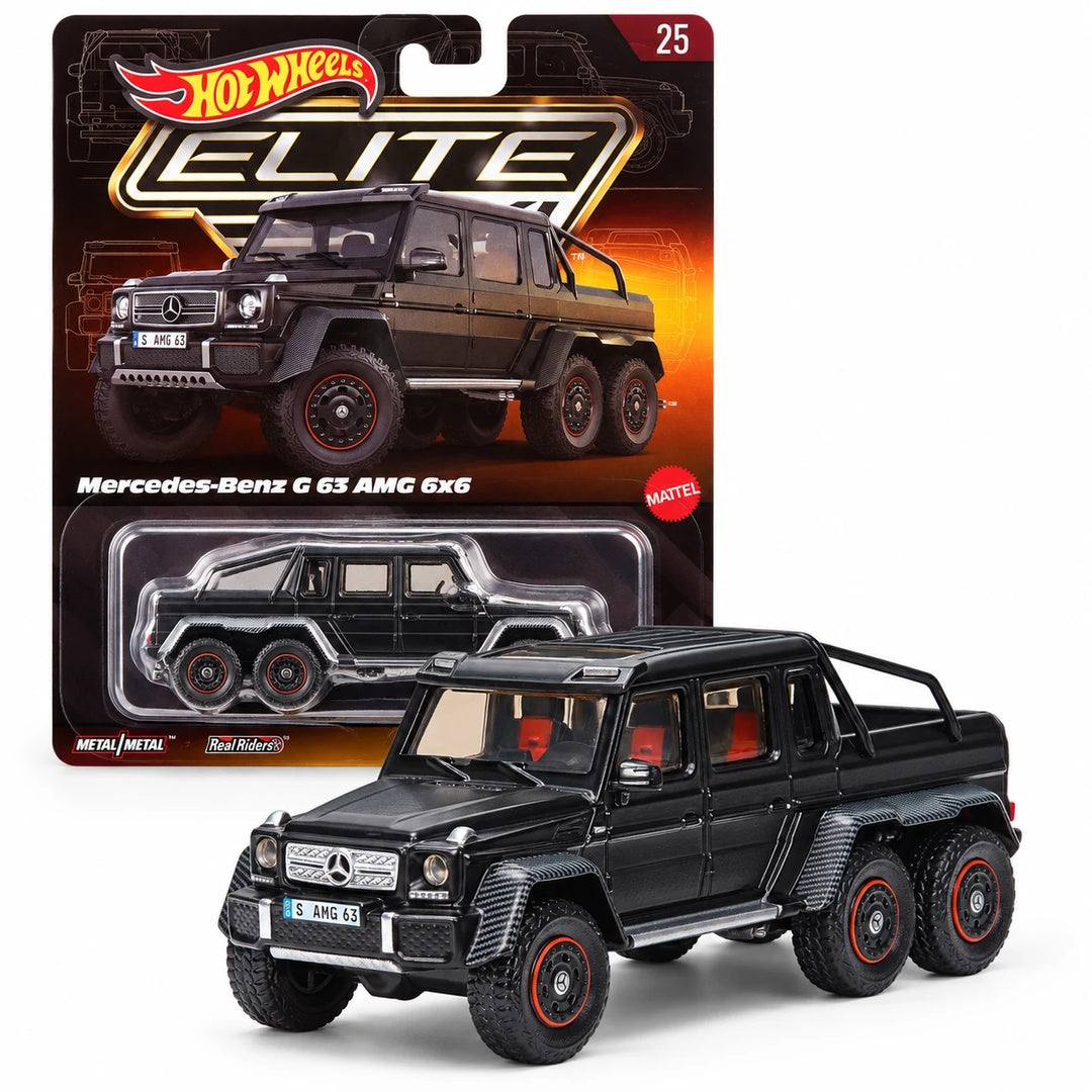 Hot Wheels Elite Mercedes-Benz G 63 AMG 6x6 1:64 Diecast Model Car with Packaging