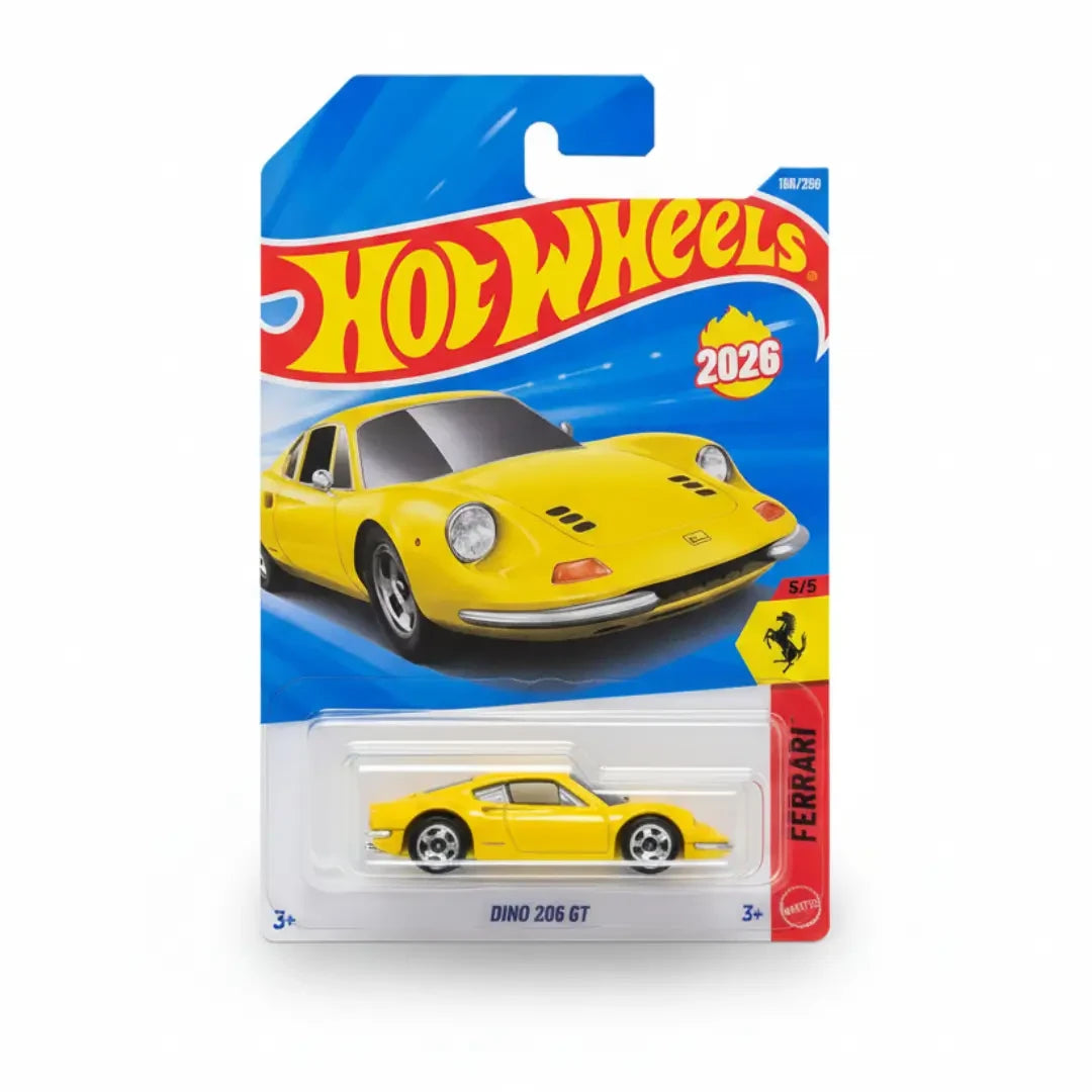 Hot Wheels Imported Ferrari Dino 206 GT 1:64 Diecast Model Car