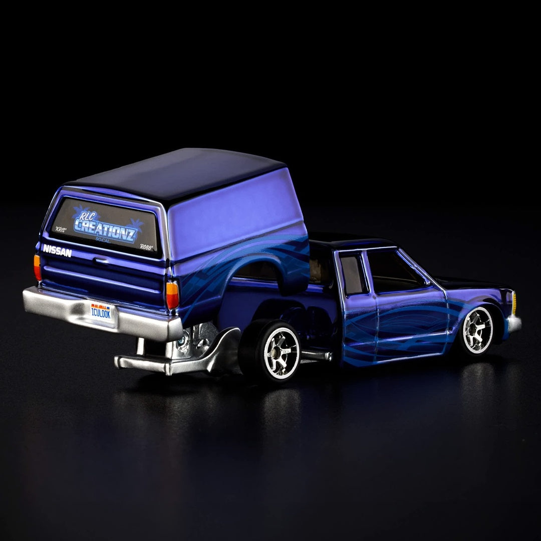 Hot Wheels RLC 1986 Nissan 720 King Cab 1:64 Diecast Model Car - Rear Three-Quarter View Showing RLC Creationz Decal