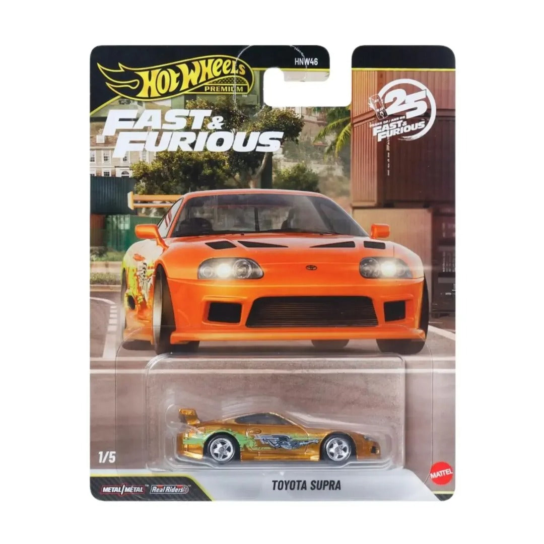 Hot Wheels Premium Imported Fast & Furious Toyota Supra Chase 1:64 Diecast Model Car with Blister
