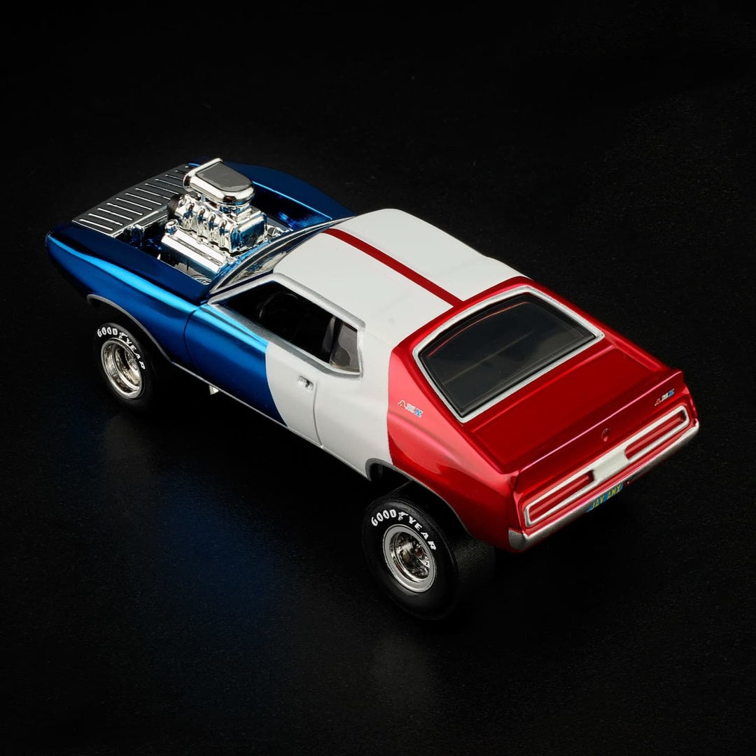 Hot Wheels Red Line Club '71 AMC Javelin AMX 1:64 Diecast Model Car - top-rear angle view