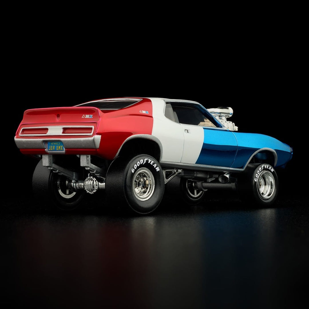 Hot Wheels Red Line Club '71 AMC Javelin AMX 1:64 Diecast Model Car - side profile gasser stance
