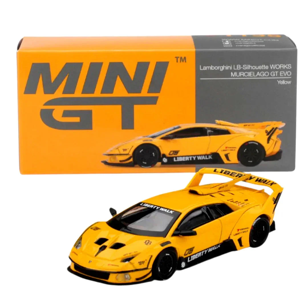 Mini GT Imported Code 1135 - Lamborghini LB-Silhouette WORKS Murciélago GT EVO – Yellow
