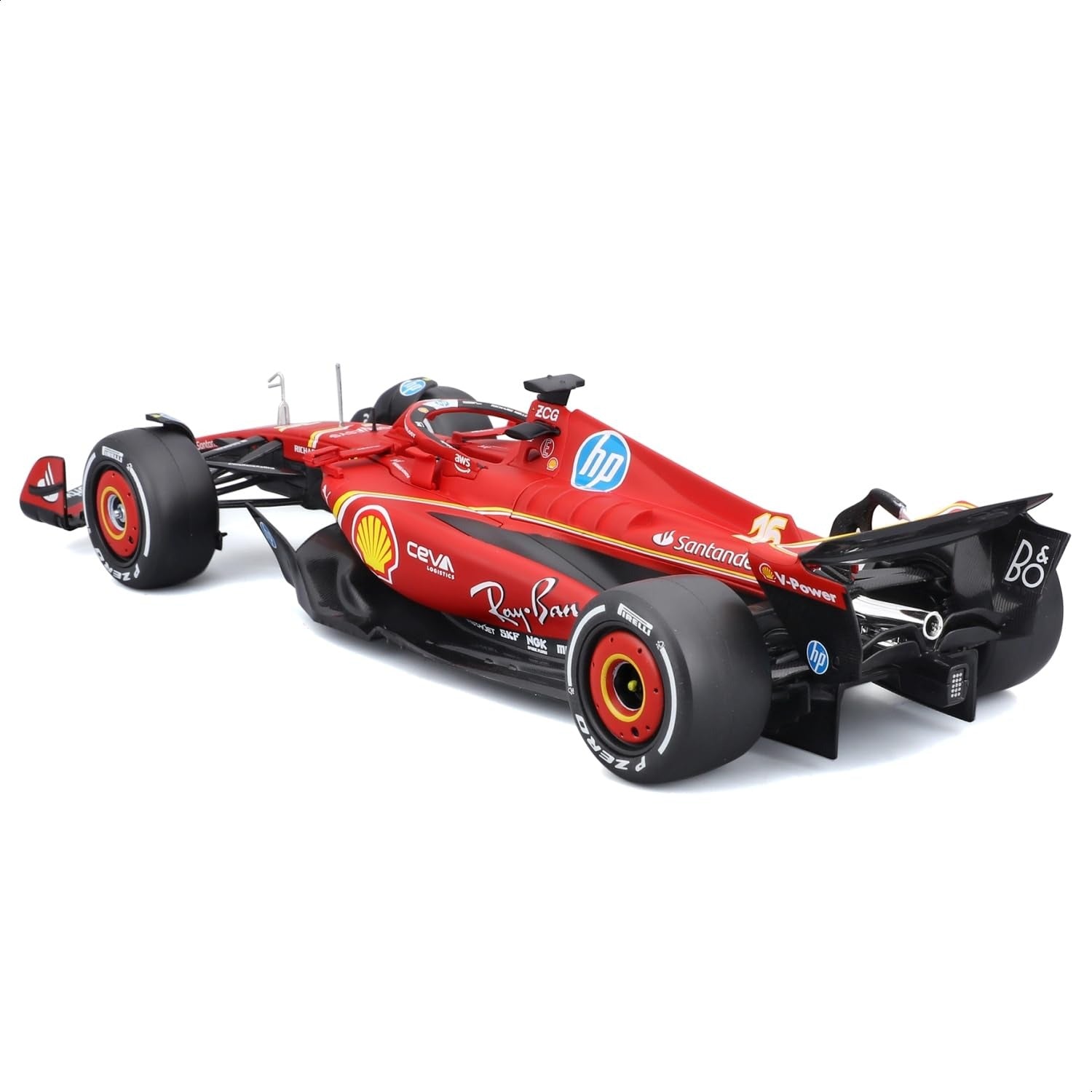 Bburago Ferrari SF-24 Charles Leclerc #16 1:24 Diecast F1 Model Car with Driver Figure