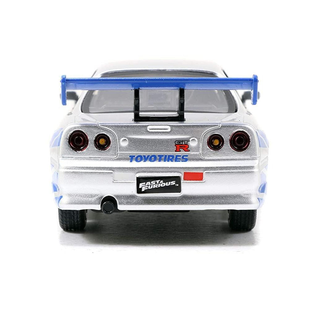 Jada - 1/32 scale Diecast Model Toy Car - Fast & Furious Brian's Nissan Skyline GT-R (R34)