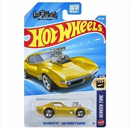 Hot Wheels Imported 68 Corvette – Gas Monkey Garage 1:64 Diecast Model Car